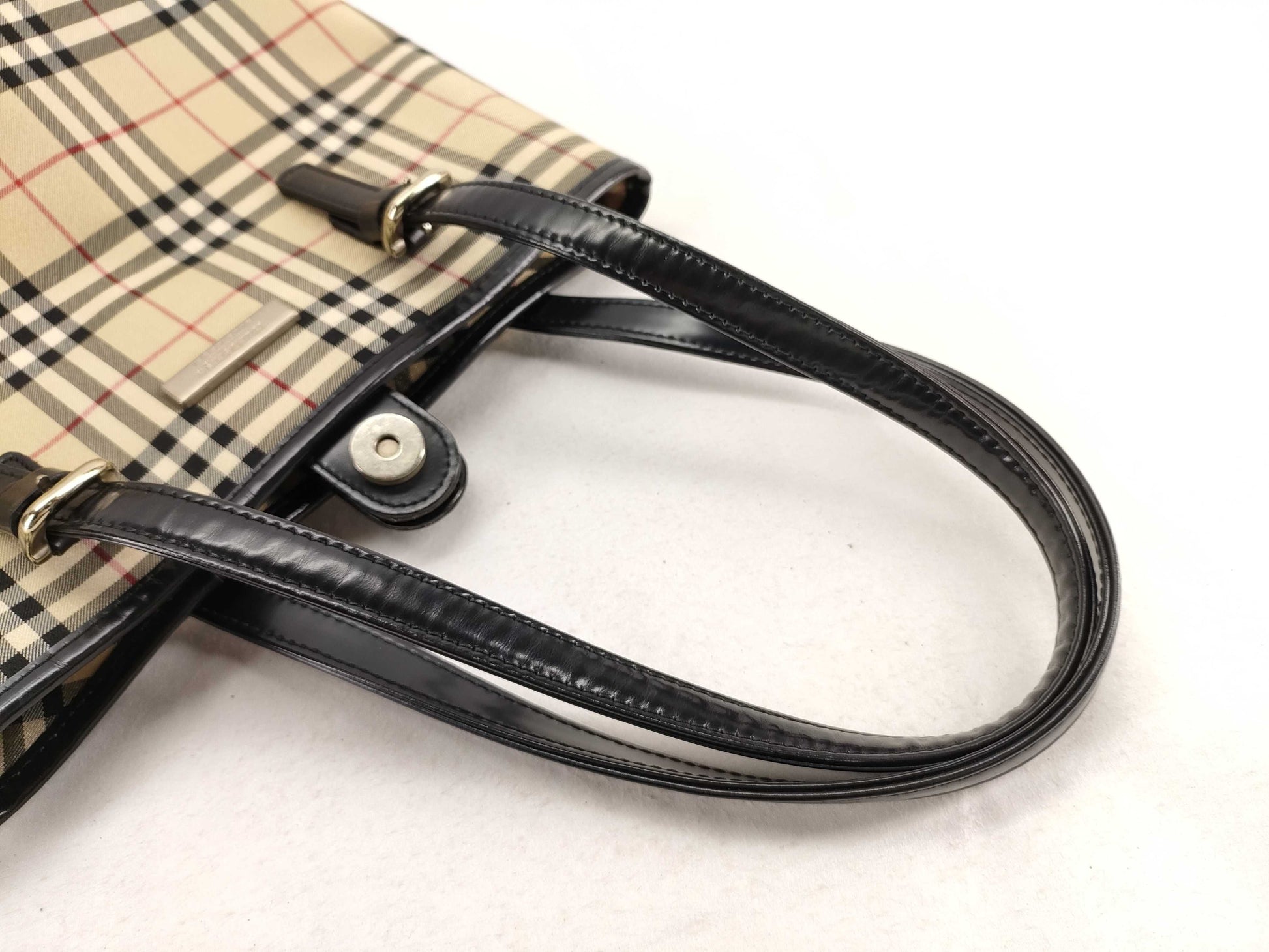 BURBERRY Nova Check Black Tote Bag