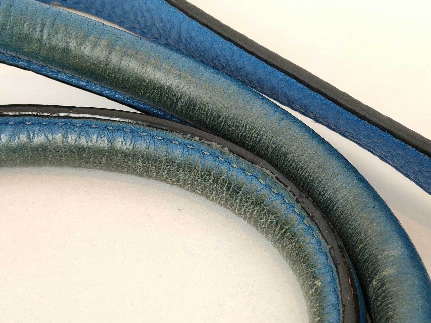 PRADA Prada 2-Way Handbag with Triangular Plate, Leather, Blue