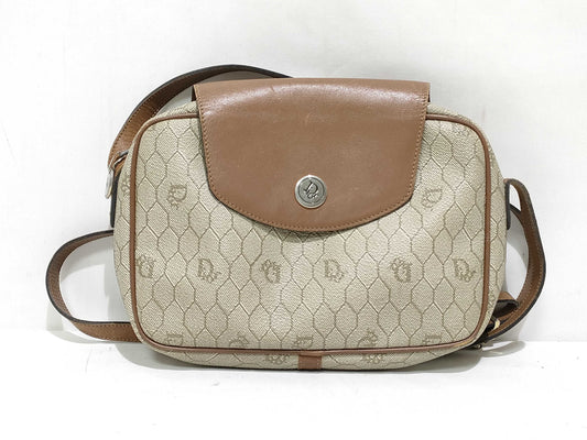 Dior Dior Shoulder Bag Honeycomb PVC Leather Brown Shoulder Bag