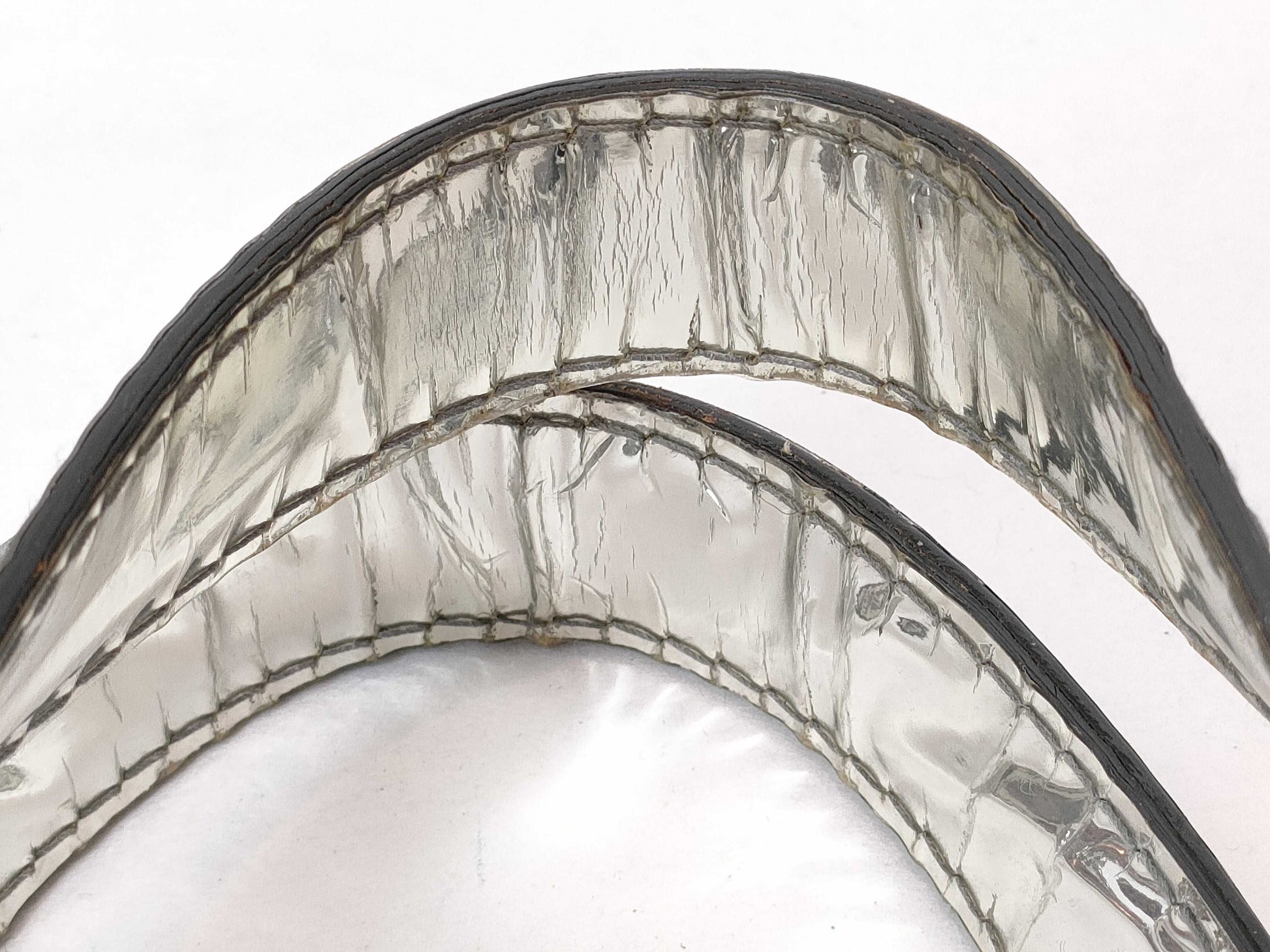 Yves Saint Laurent 188651 Tote Bag Handbag Embossed PVC Silver Tote Bag