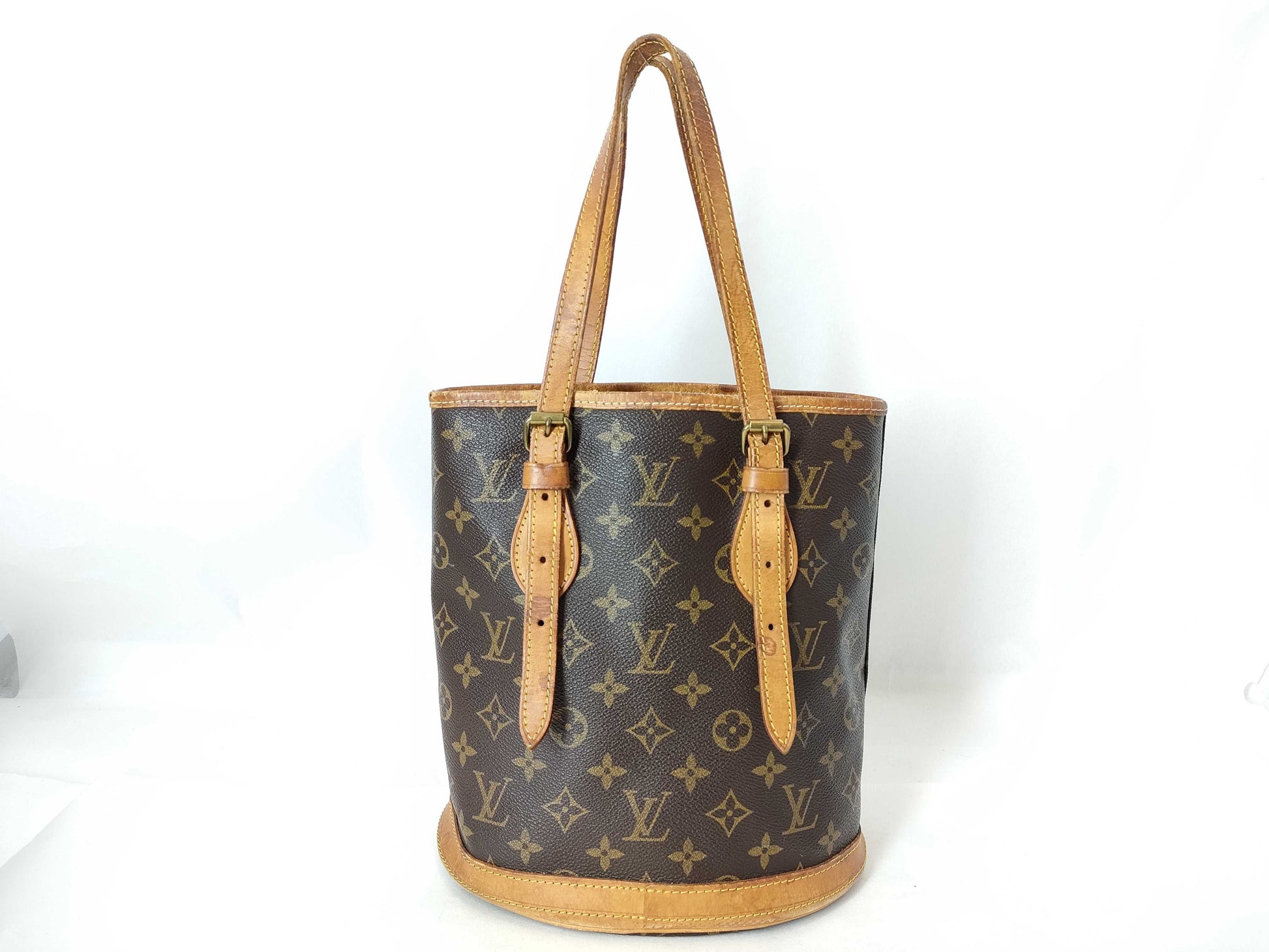 LOUIS VUITTON Monogram Louis Vuitton M42238 Bucket PM VI0932 Shoulder Bag Tote Bag Monogram Tote Bag