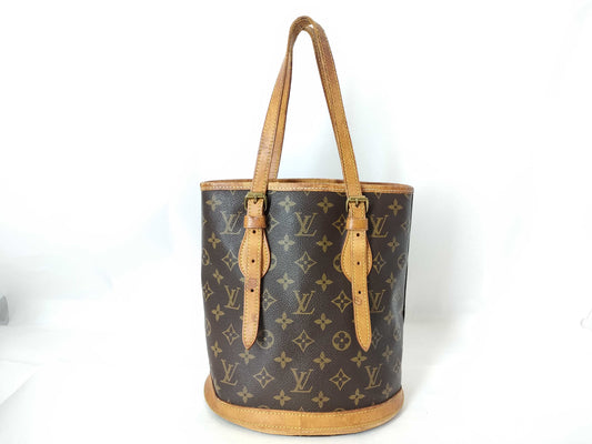 LOUIS VUITTON Monogram Louis Vuitton M42238 Bucket PM VI0932 Shoulder Bag Tote Bag Monogram Tote Bag
