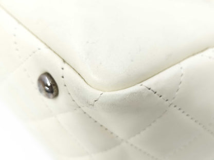 CHANEL A25171 9784285 Cambon Line Large Coco Mark Shoulder Bag Leather Python White Shoulder Bag