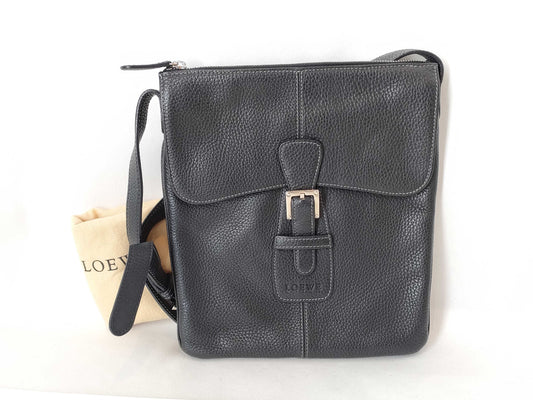 LOEWE Shoulder Bag Leather Black Shoulder Bag