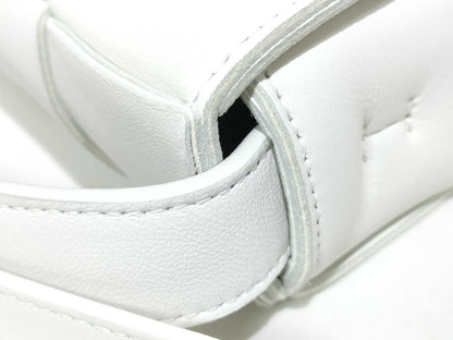 BOTTEGA VENETA Cassette Small Shoulder Bag in Maxi Intrecciato, White