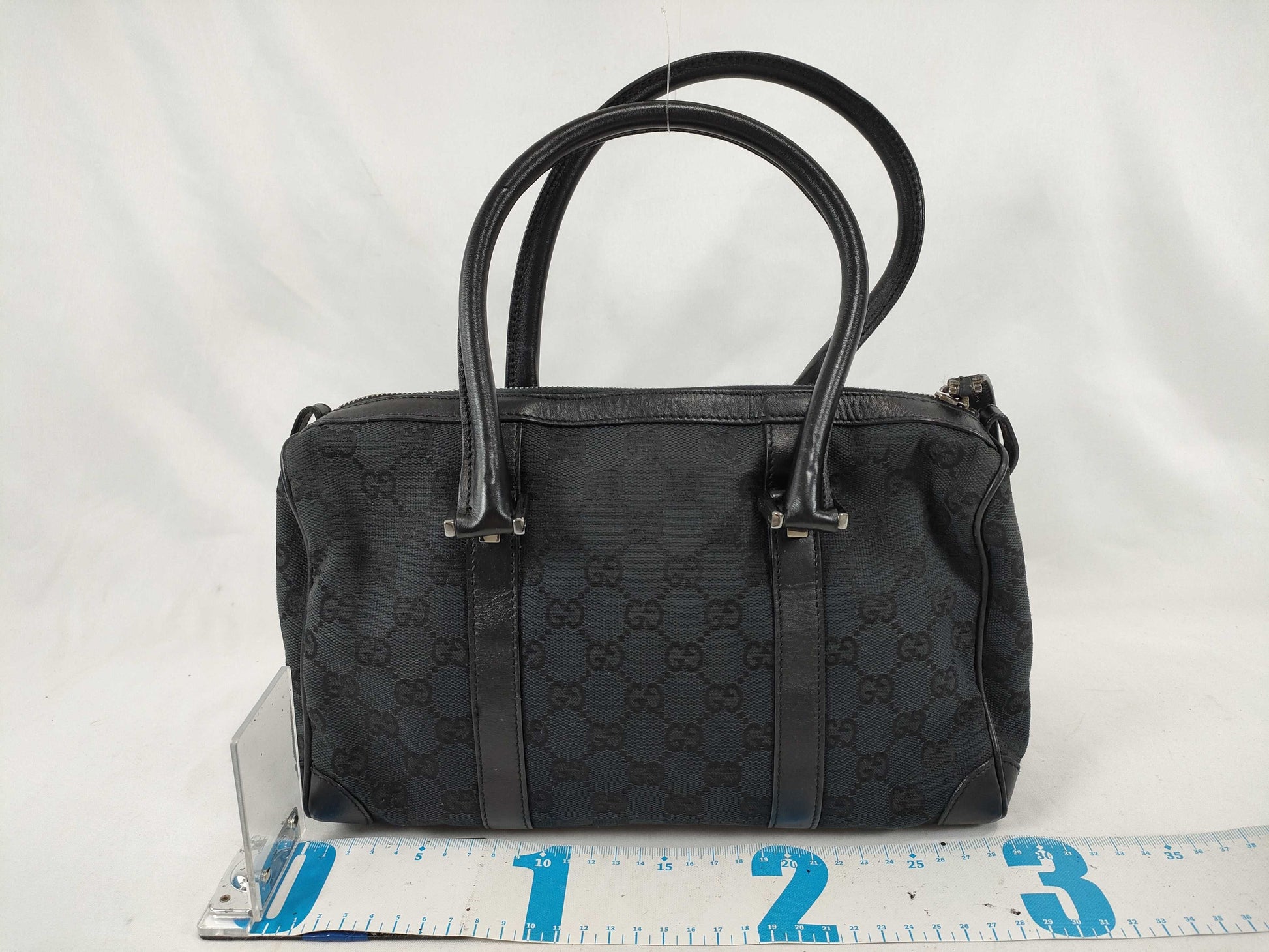 GUCCI GG Canvas Handbag 000 0851 Black W28cm Handbag