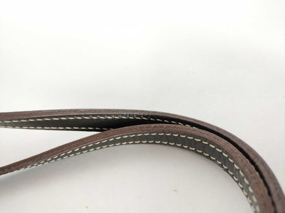 BURBERRY Check Canvas Leather Beige W24cm Handbag