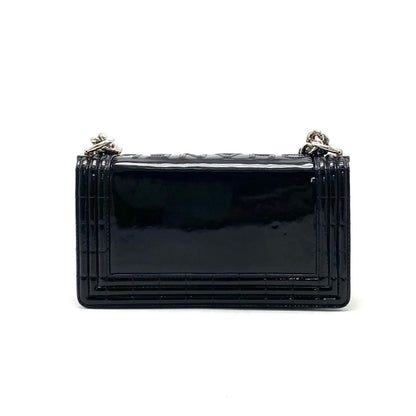 CHANEL Boy Chanel Patent Leather Chain Shoulder Bag
