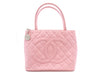 CHANEL Caviar Skin Reproduction Tote Bag with Coco Mark