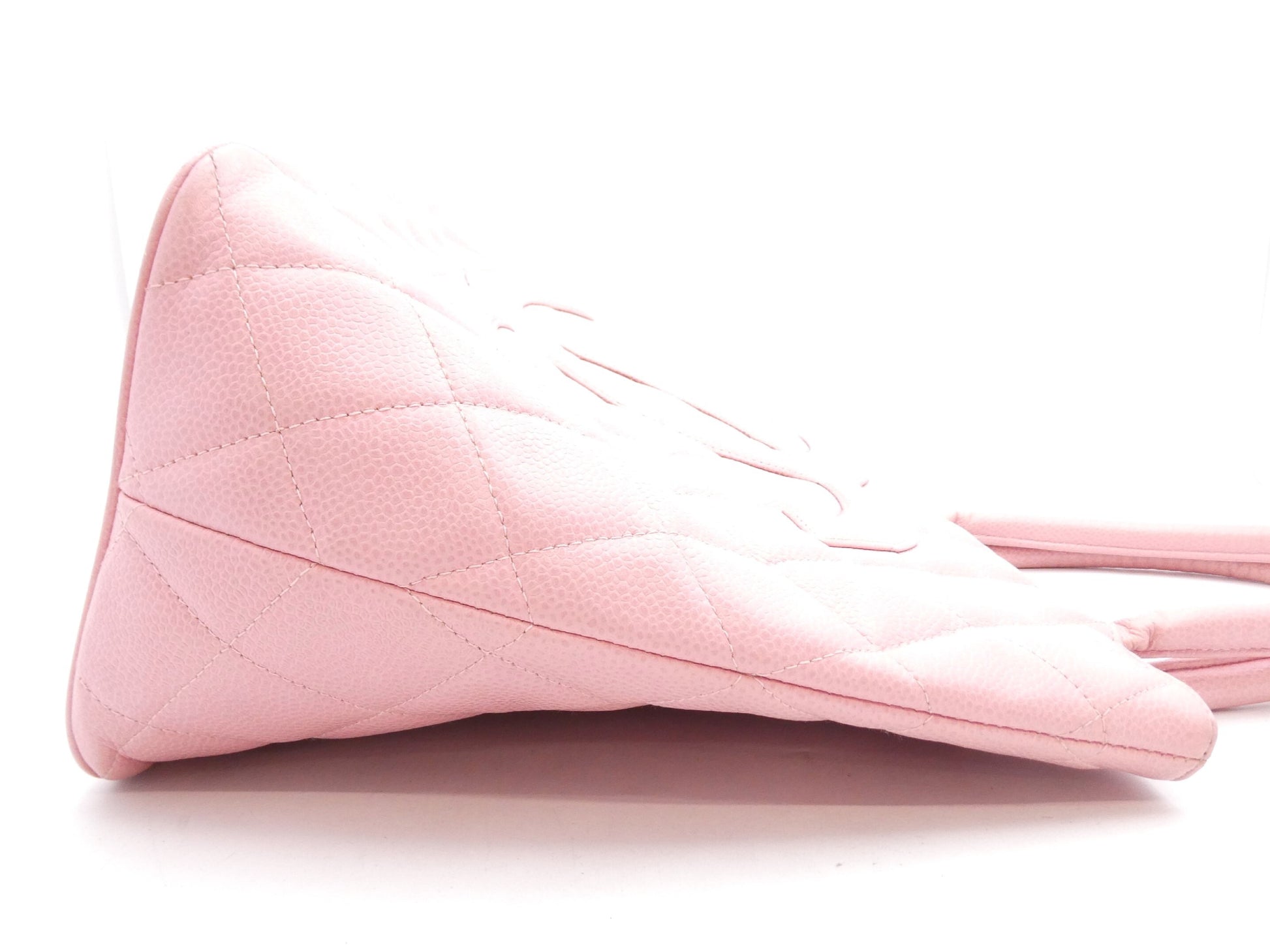 CHANEL Caviar Skin Reproduction Tote Bag with Coco Mark