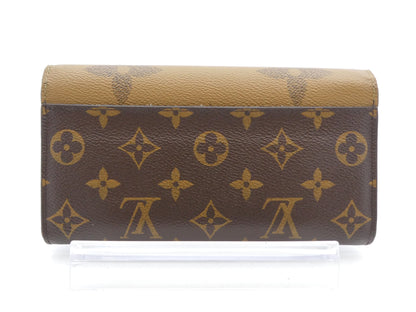 LOUIS VUITTON Monogram Giant Reverse Portefeuille Sarah Wallet with IC Reaction