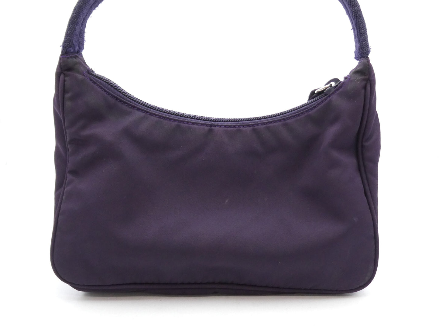 PRADA logo plate nylon handbag