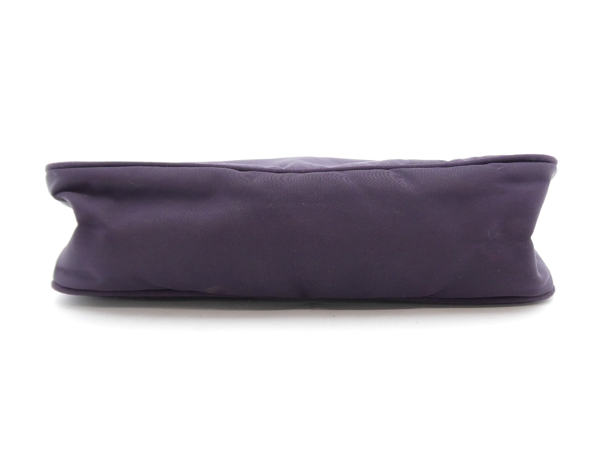 PRADA logo plate nylon handbag