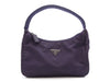 PRADA logo plate nylon handbag