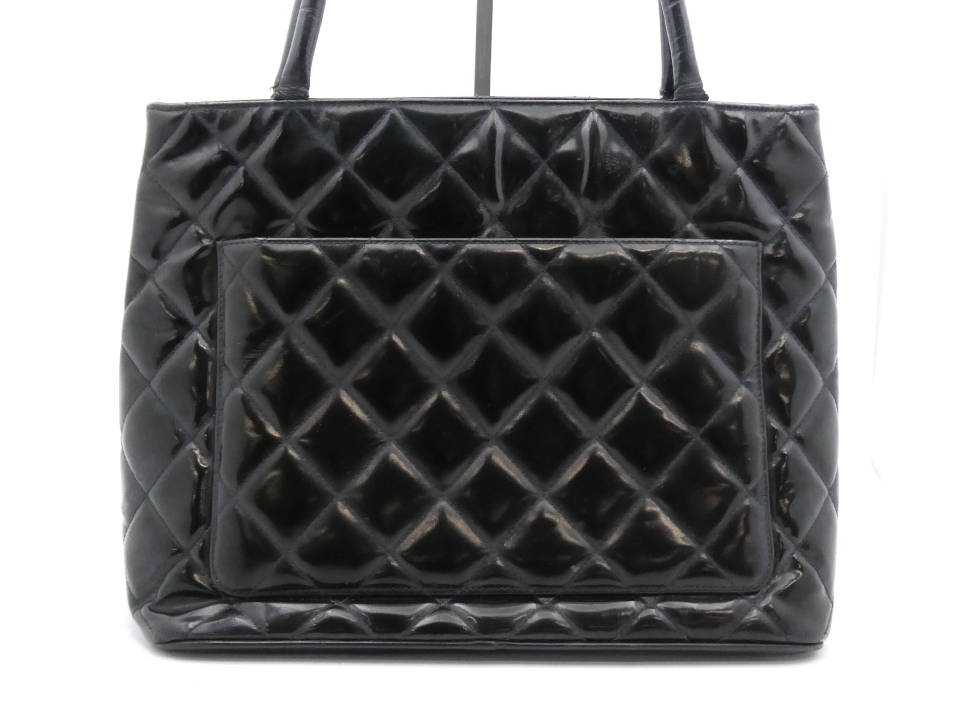 CHANEL Matelasse Reproduction Tote Enamel Coco Mark Tote Bag