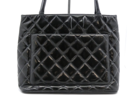 CHANEL Matelasse Reproduction Tote Enamel Coco Mark Tote Bag