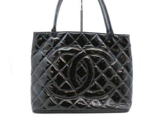 CHANEL Matelasse Reproduction Tote Enamel Coco Mark Tote Bag
