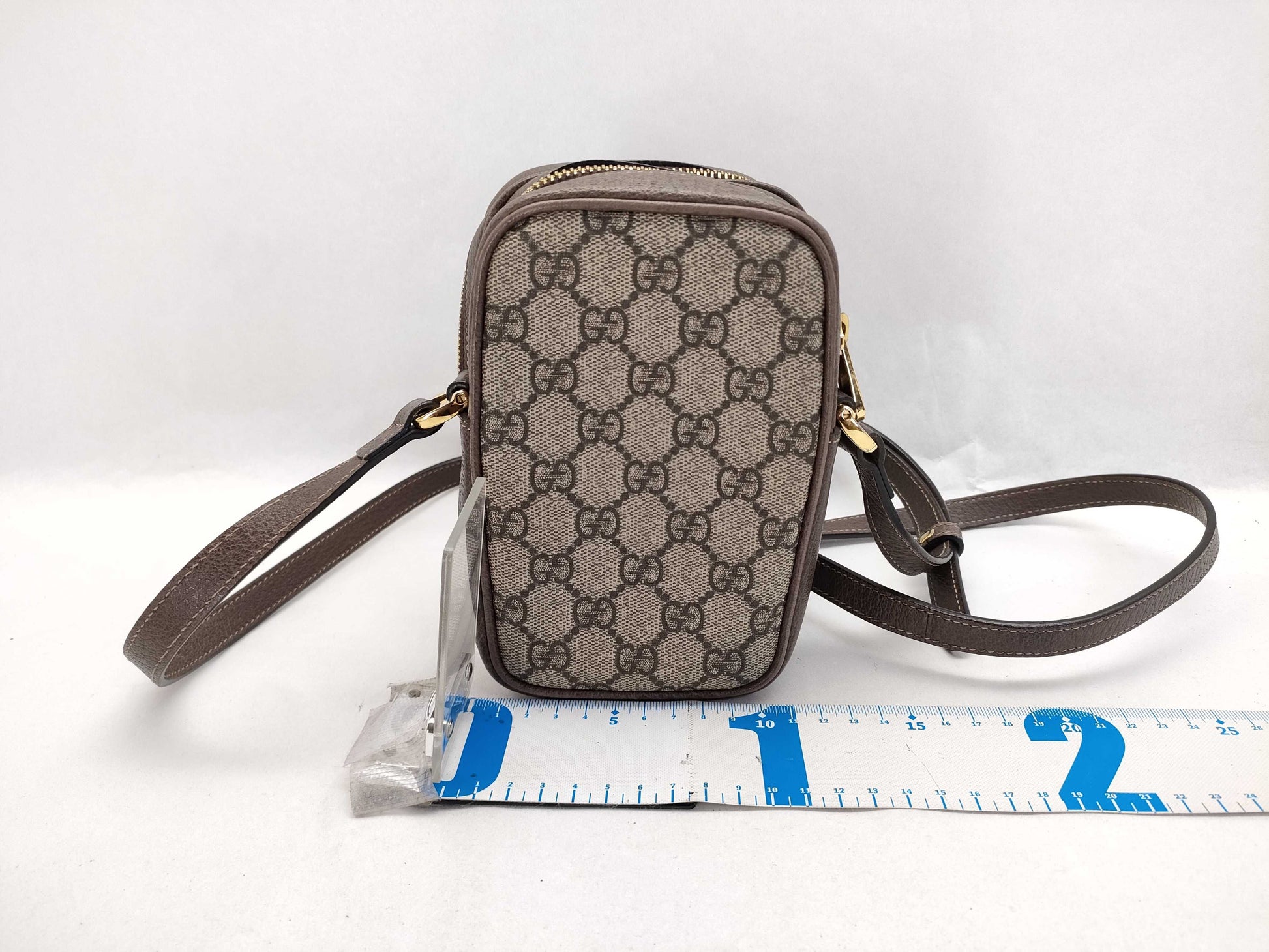 GUCCI GG Supreme Ophidia Shoulder Bag 546595 GG Supreme Canvas and Leather Shoulder Bag