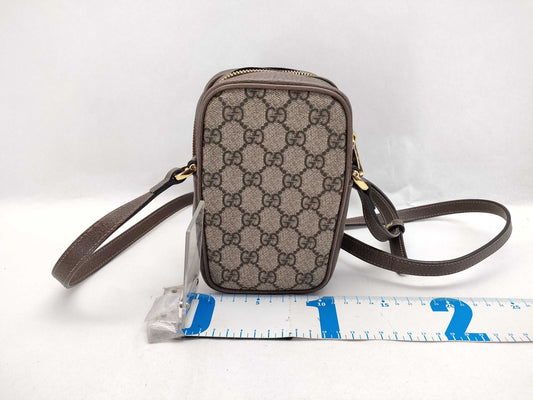 GUCCI GG Supreme Ophidia Shoulder Bag 546595 GG Supreme Canvas and Leather Shoulder Bag