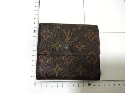LOUIS VUITTON Monogram W-hook Porte Monnaie Carte Credit folding wallet