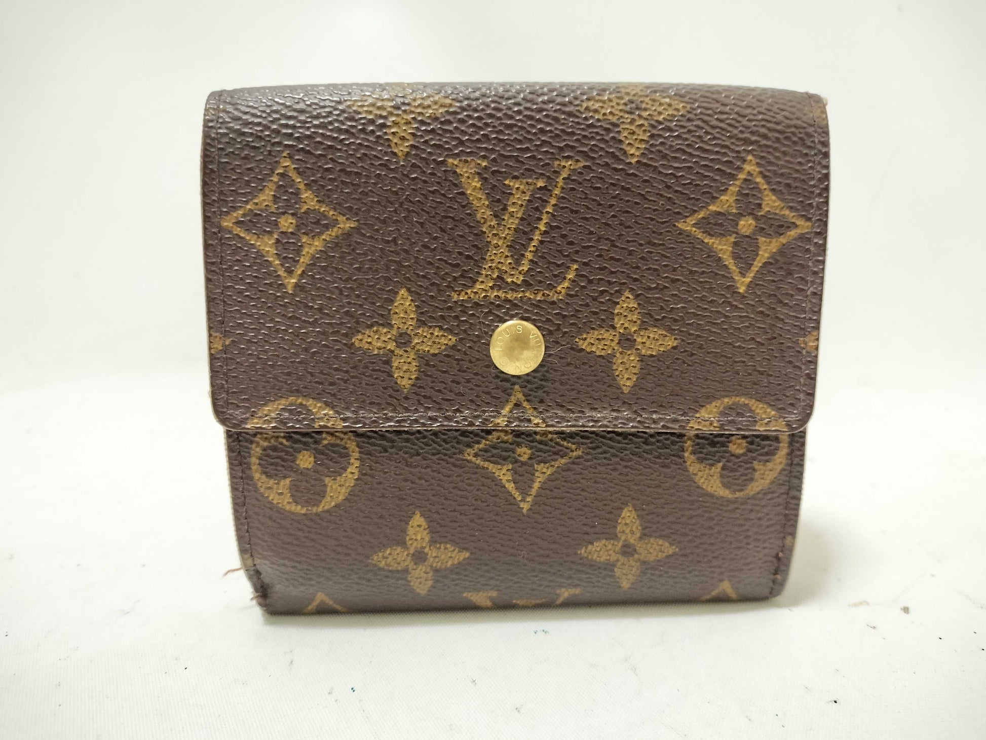 LOUIS VUITTON Monogram W-hook Porte Monnaie Carte Credit folding wallet
