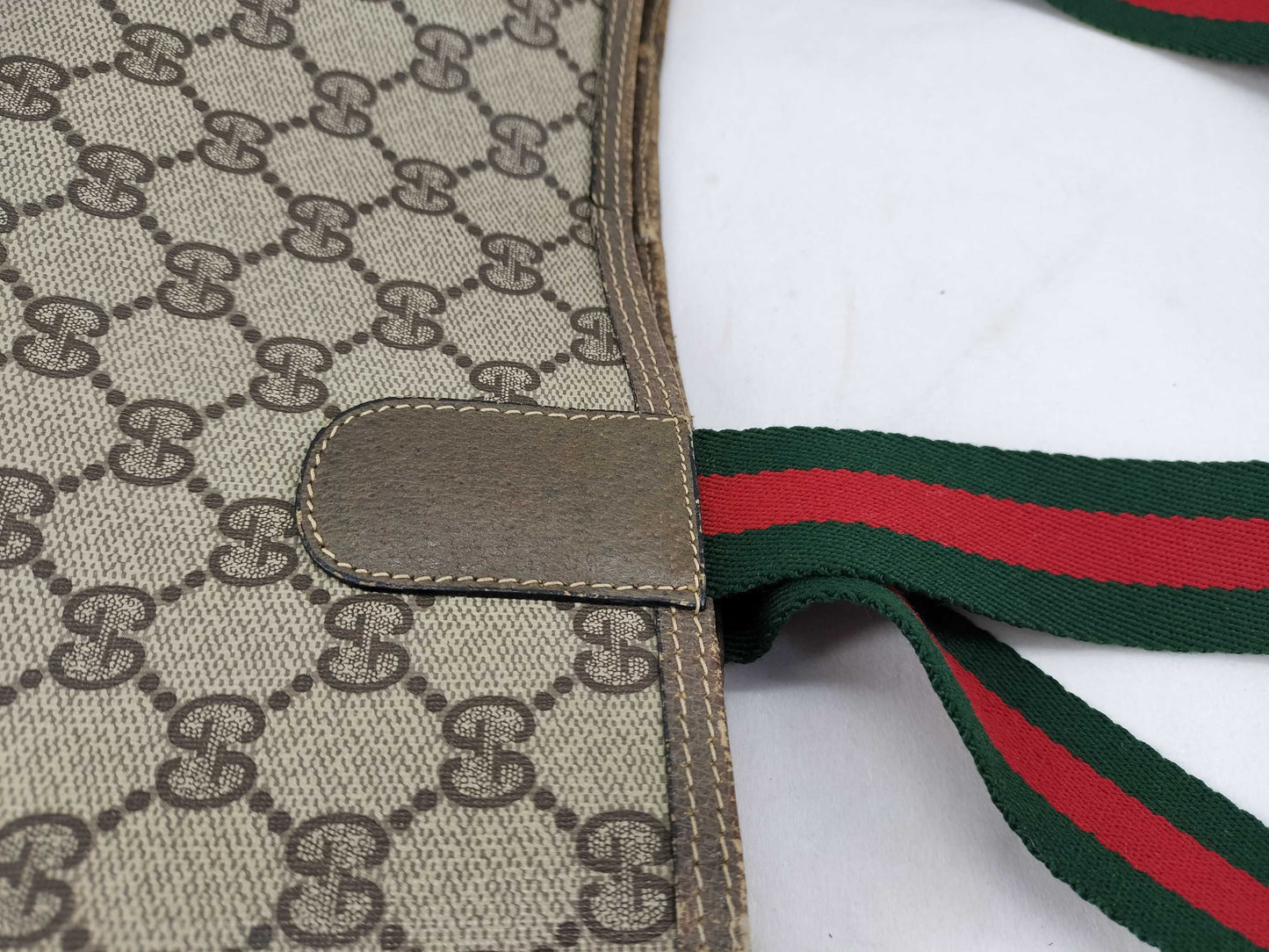 GUCCI Tote Bag PVC Sherry Line Tote Bag