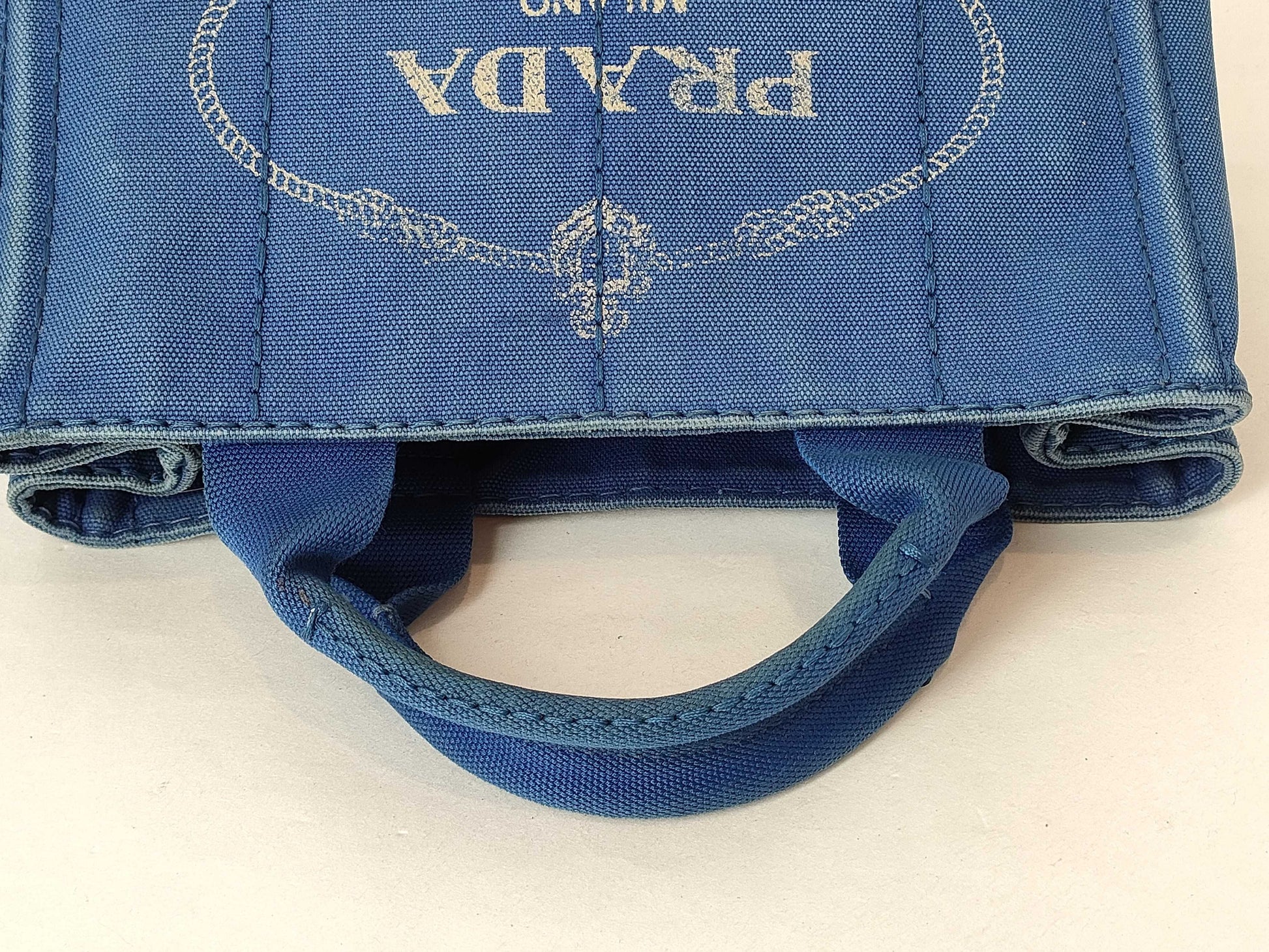 PRADA Prada Canapa Handbag Blue Handbag