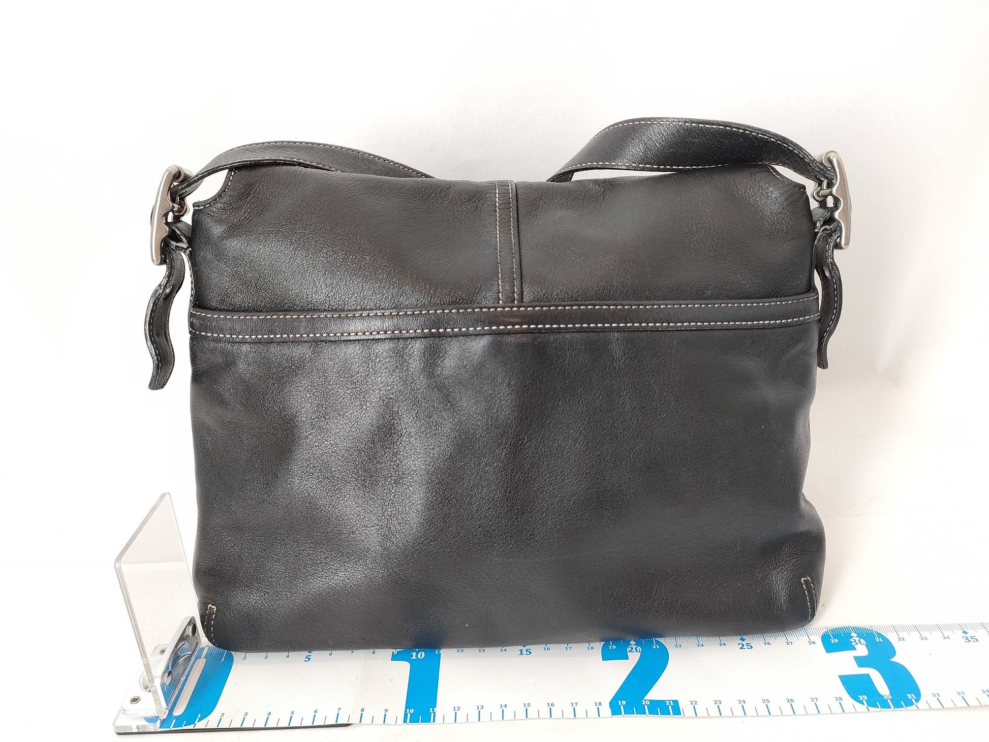 COACH Shoulder Bag Leather Black Shoulder Bag