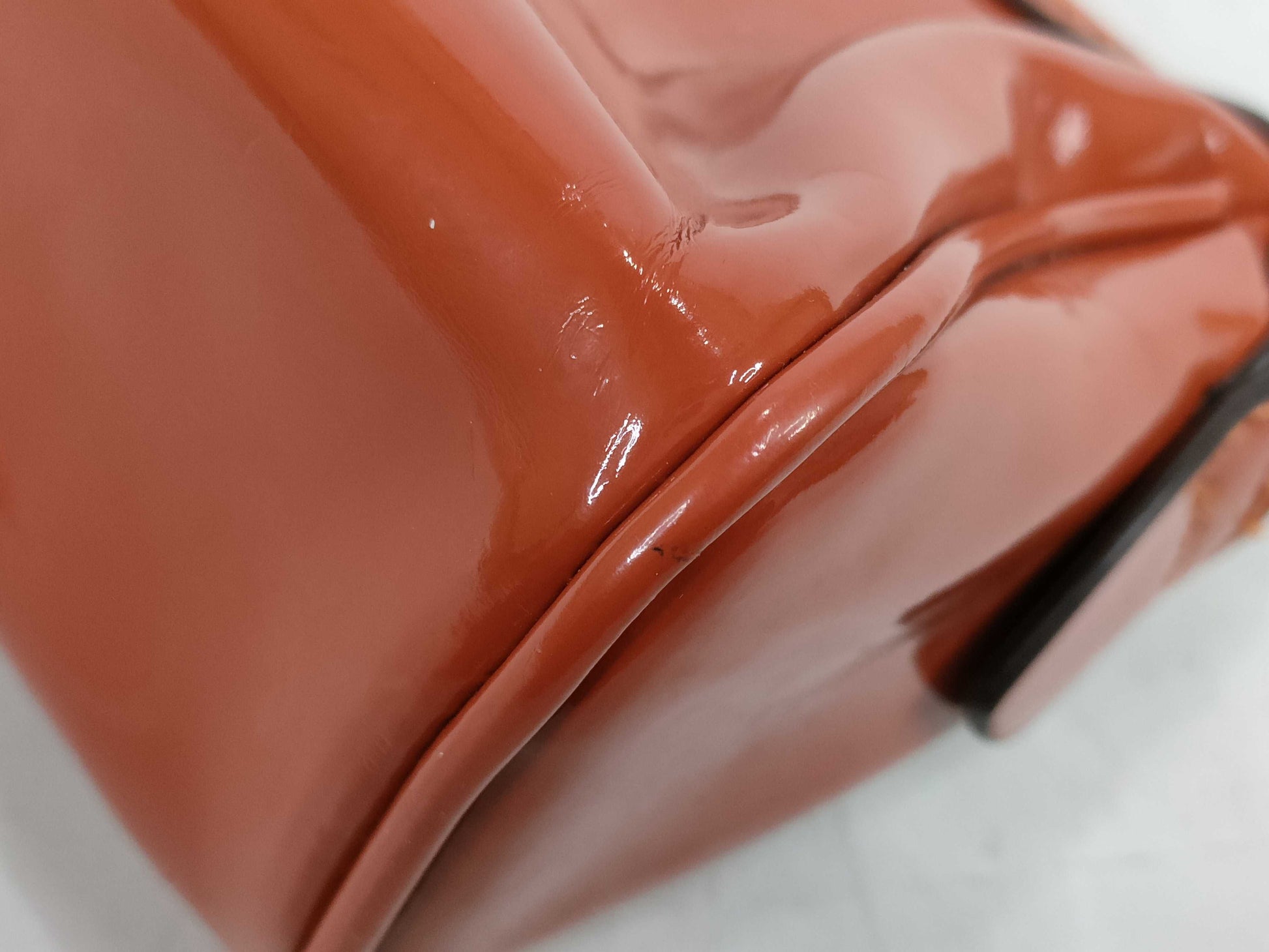 Tory Burch Patent Pouch Orange Pouch