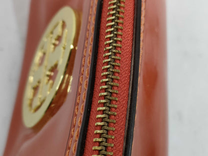 Tory Burch Patent Pouch Orange Pouch