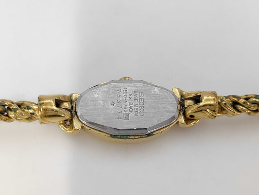 SEIKO 1E20-5760 753774 Quartz Champagne Dial Non-Moving Women's Watch