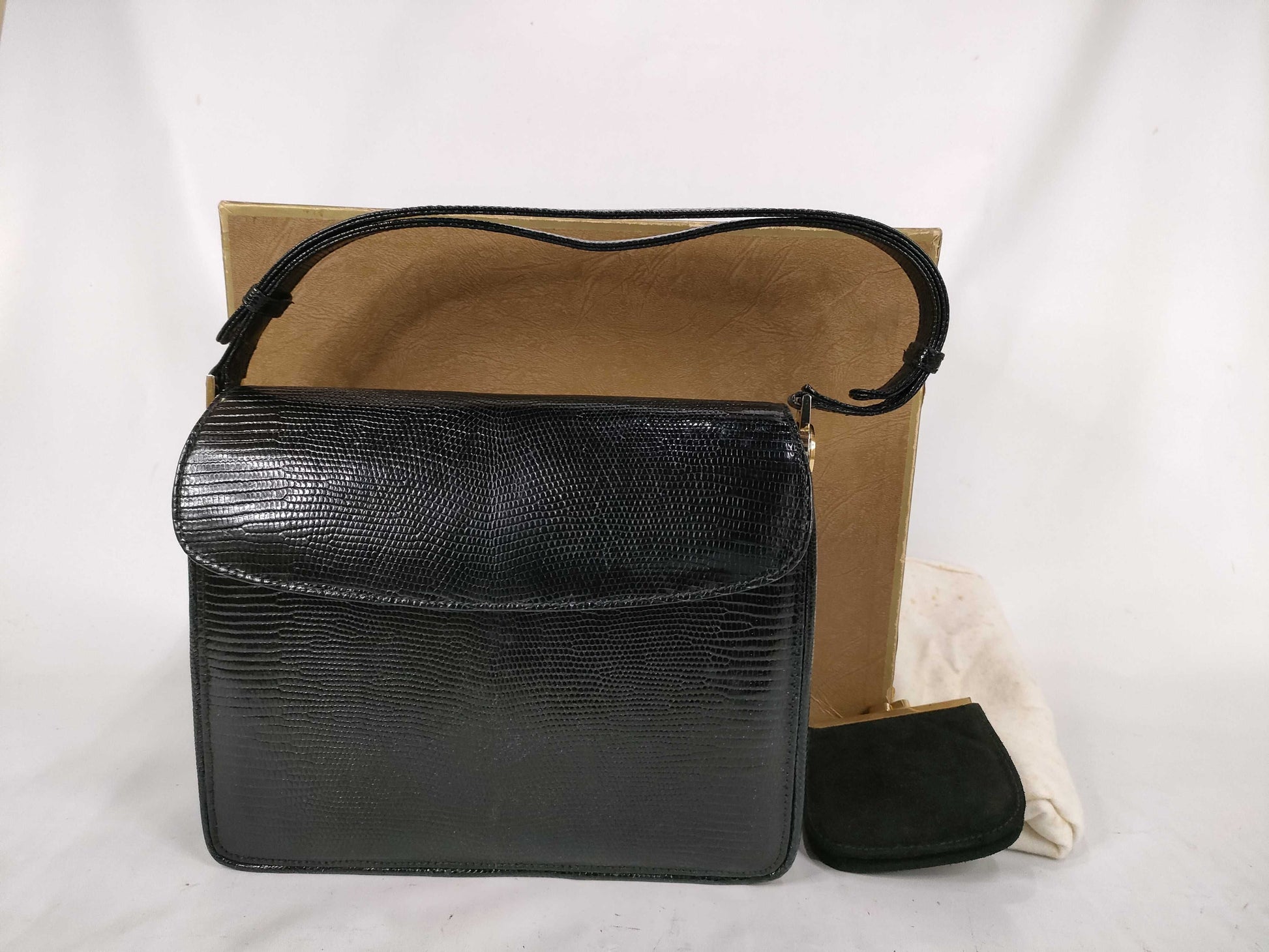 GUCCI Old Lizard One-Shoulder Bag Handbag