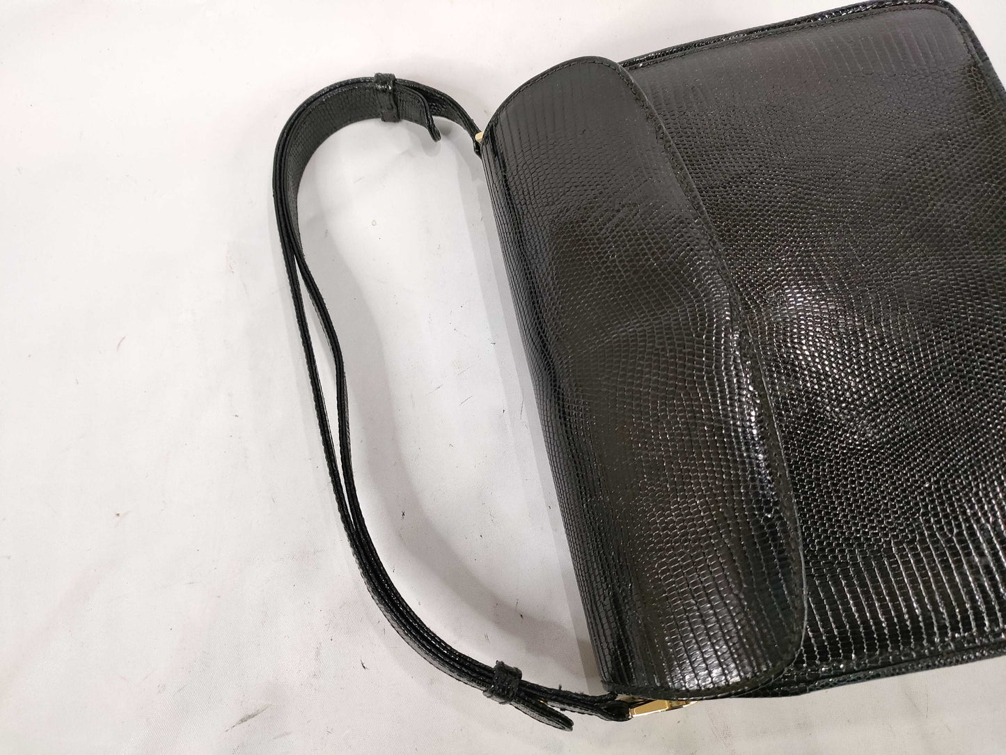 GUCCI Old Lizard One-Shoulder Bag Handbag