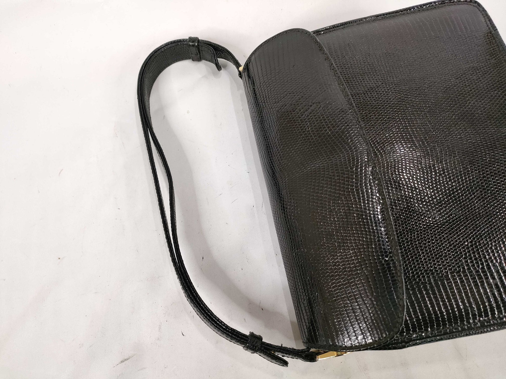 GUCCI Old Lizard One-Shoulder Bag Handbag