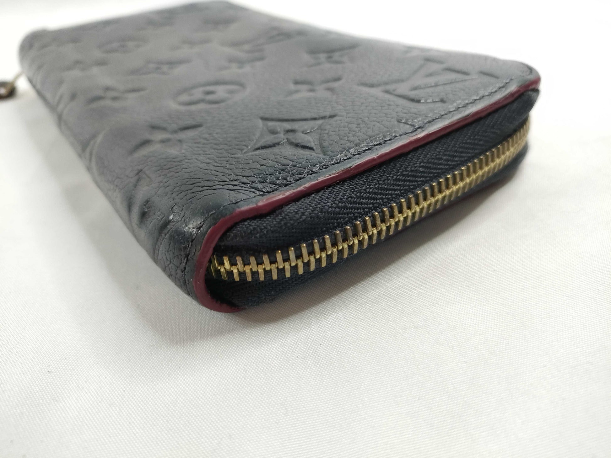 LOUIS VUITTON Monogram Empreinte Zippy Wallet Marine Rouge M62121 SP0178 Wallet