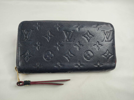 LOUIS VUITTON Monogram Empreinte Zippy Wallet Marine Rouge M62121 SP0178 Wallet