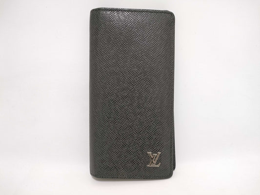 LOUIS VUITTON Taiga Brazza Taiga Noir M30285 RFID Wallet