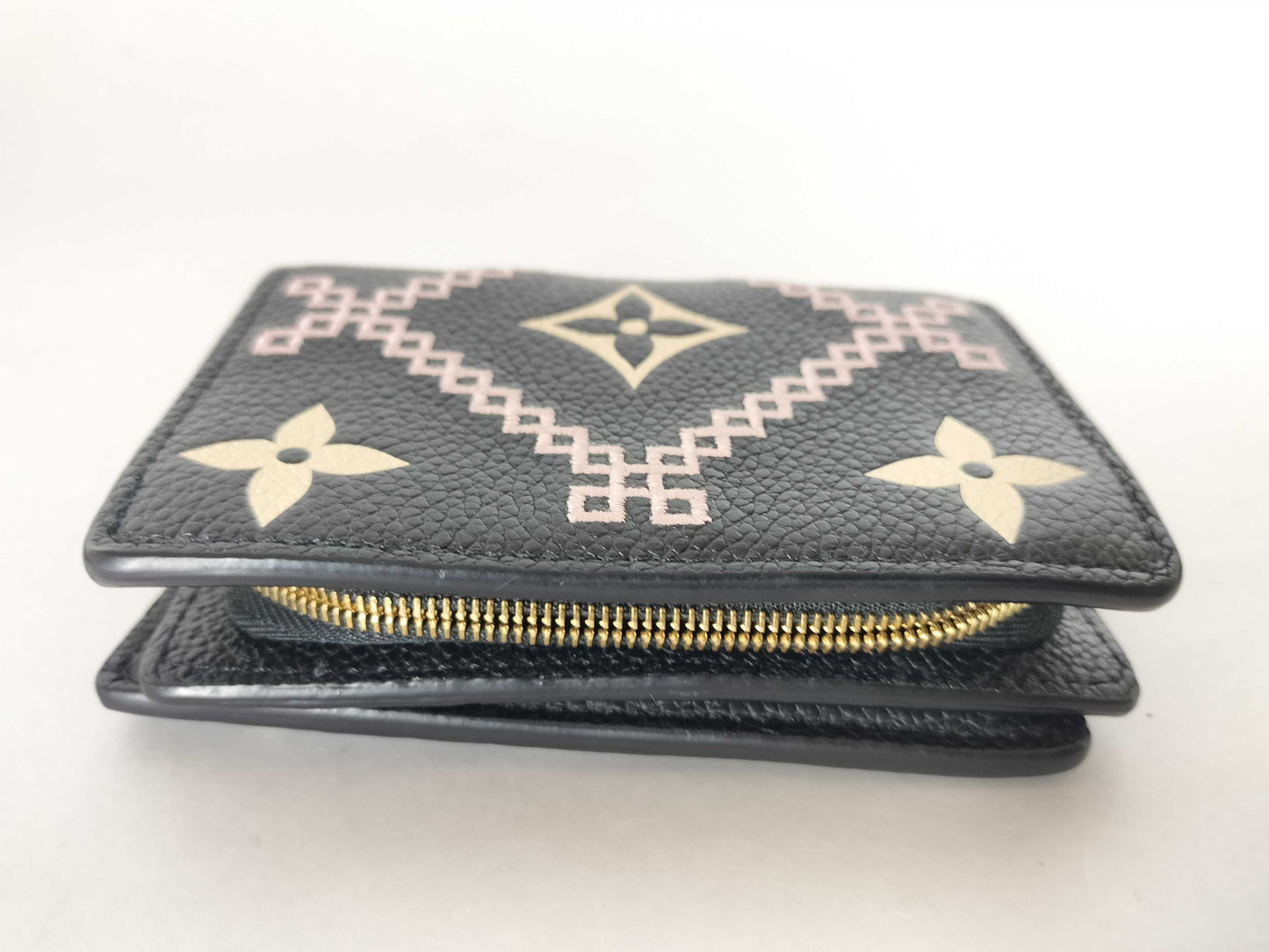 LOUIS VUITTON Monogram Empreinte Louis Vuitton Claire Broderie Monogram Empreinte M81139 RFID Wallet