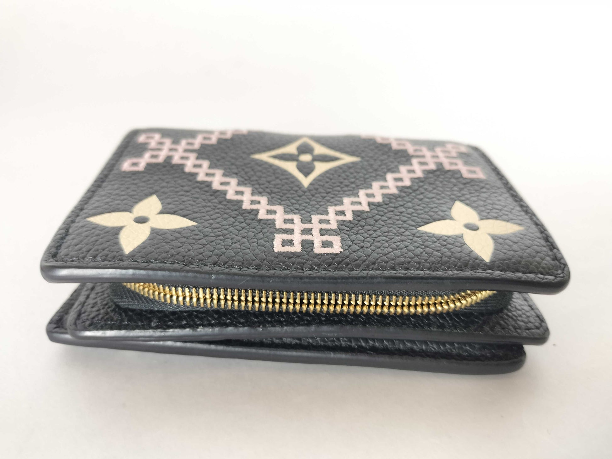 LOUIS VUITTON Monogram Empreinte Louis Vuitton Claire Broderie Monogram Empreinte M81139 RFID Wallet