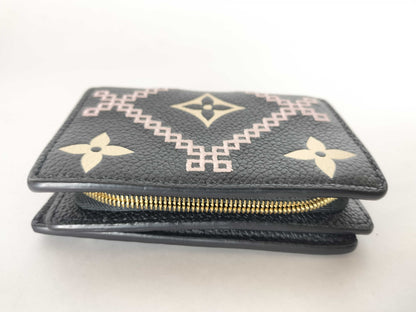 LOUIS VUITTON Monogram Empreinte Louis Vuitton Claire Broderie Monogram Empreinte M81139 RFID Wallet