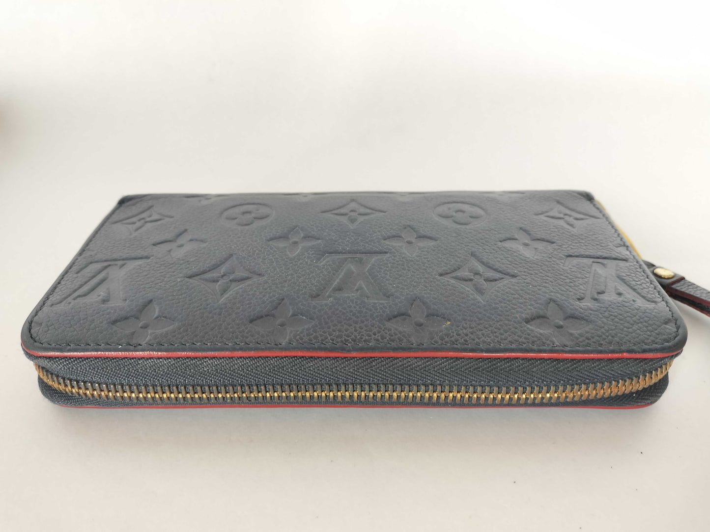 LOUIS VUITTON Monogram Empreinte Zippy Wallet Marine Rouge Empreinte M62121 SP2128 Wallet