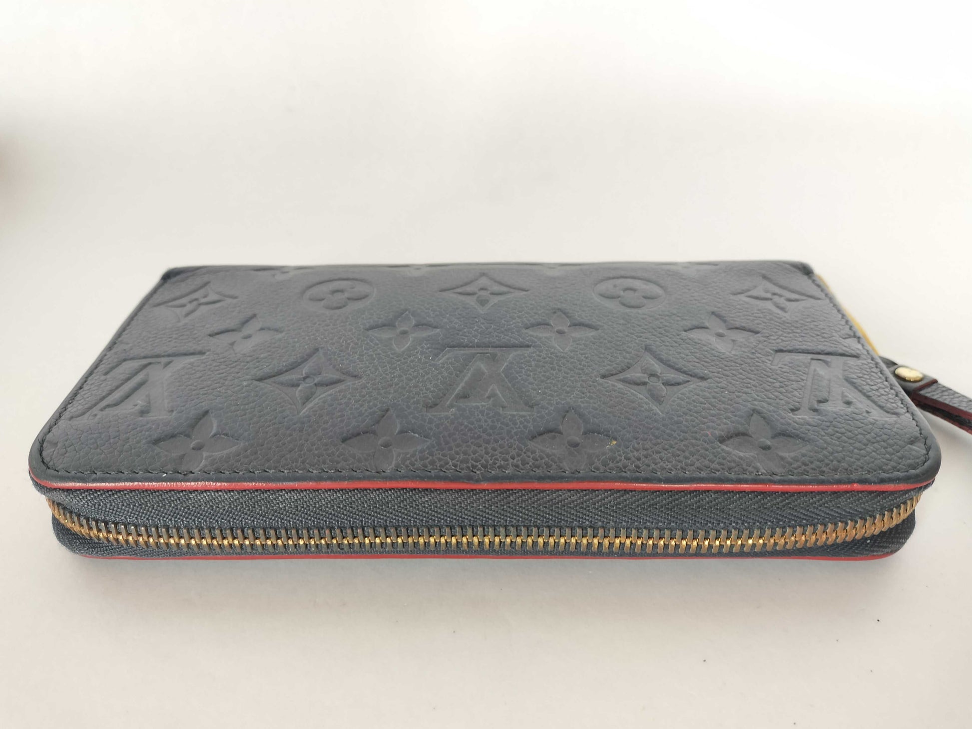 LOUIS VUITTON Monogram Empreinte Zippy Wallet Marine Rouge Empreinte M62121 SP2128 Wallet