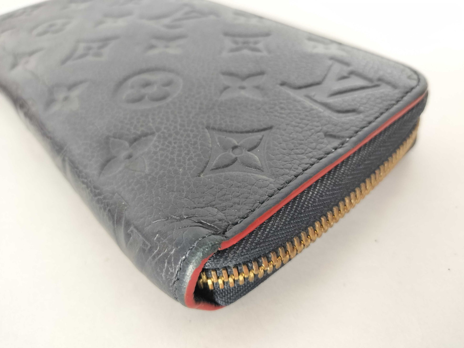 LOUIS VUITTON Monogram Empreinte Zippy Wallet Marine Rouge Empreinte M62121 SP2128 Wallet