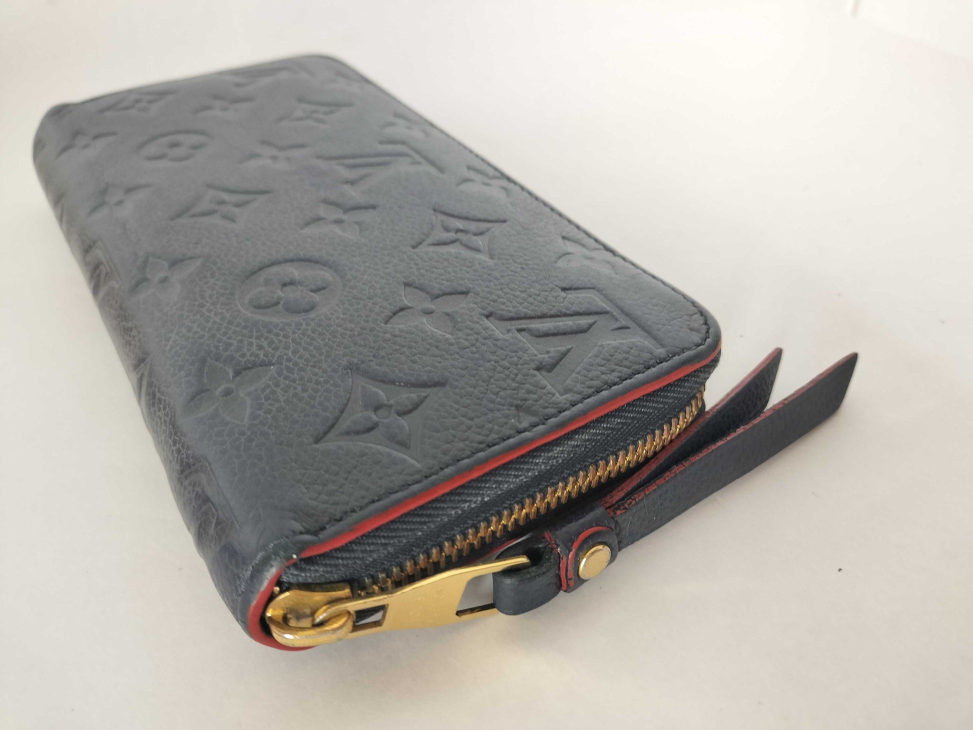 LOUIS VUITTON Monogram Empreinte Zippy Wallet Marine Rouge Empreinte M62121 SP2128 Wallet