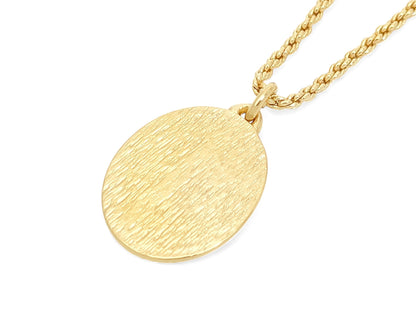 Dior Christian Dior Gold & Green Logo Pendant Necklace with GEARMANY Stamp, 6.7g