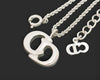 Dior Christian Dior Silver Color Large Logo Pendant Necklace 6.5g Necklace