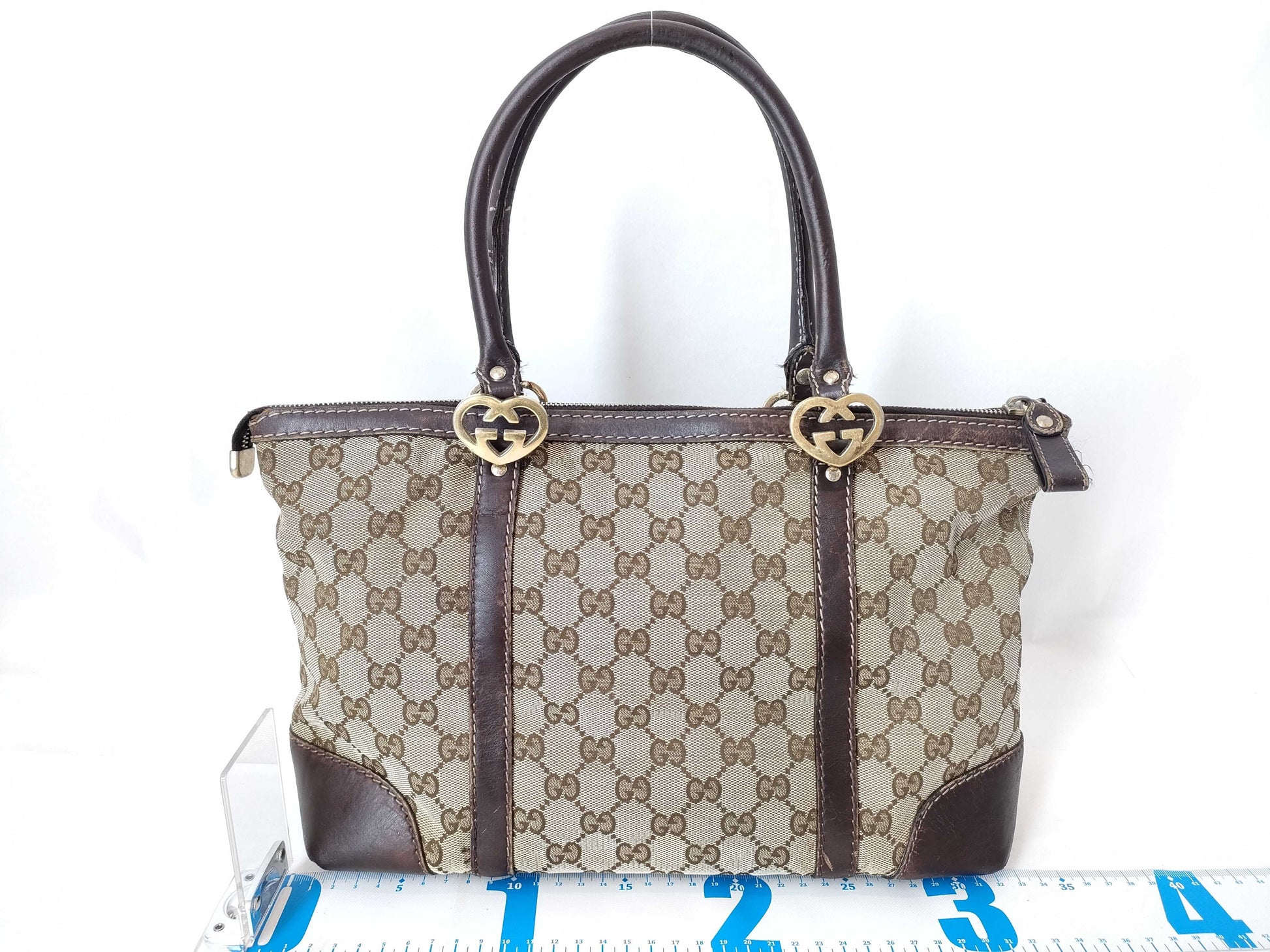 GUCCI GG Canvas GUCCI Gucci Handbag Lovely Brown Handbag