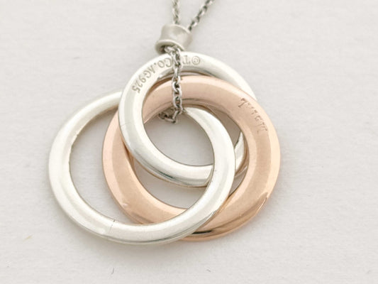 Tiffany & Co. 3-Ring Top SV925 Silver 5.1g Necklace