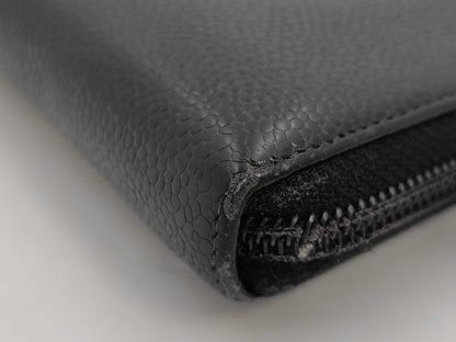 CHANEL CHANEL Coco Mark Long Wallet Caviar Skin Wallet