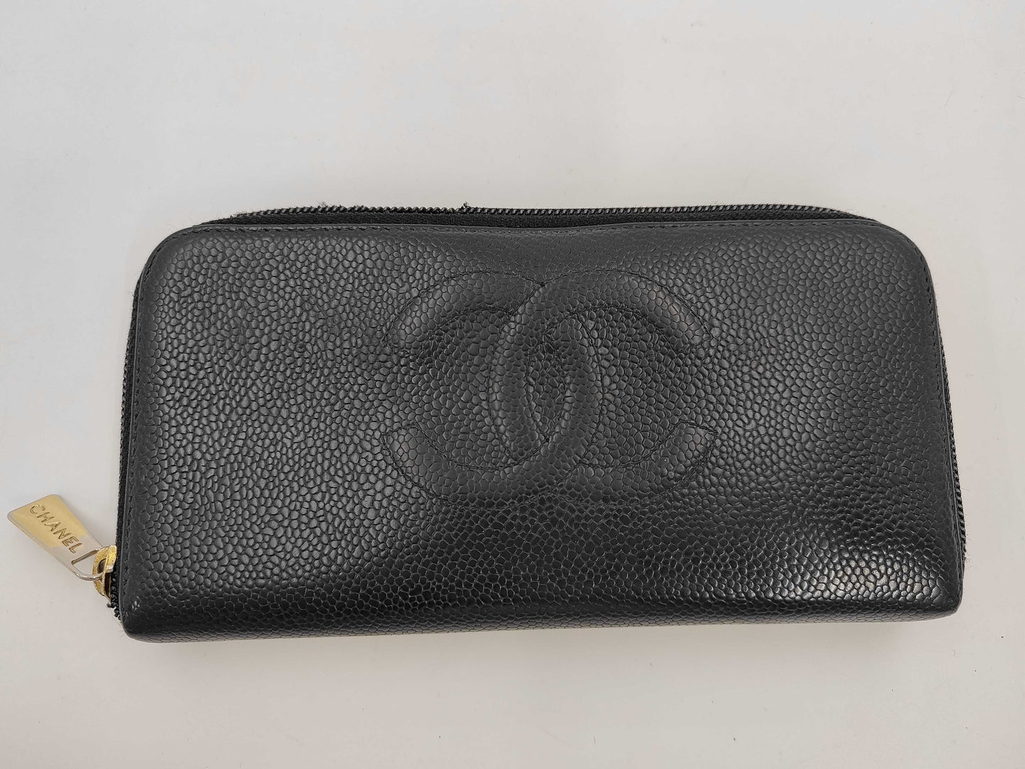 CHANEL CHANEL Coco Mark Long Wallet Caviar Skin Wallet